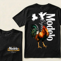 Modelo Rooster Colorful Bird Silhouettes Cerveza Modelo Original T-Shirts